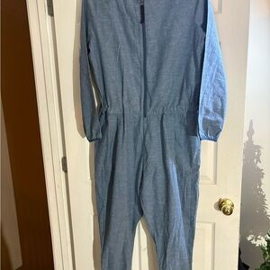 Unisex  Blue One Piece Romper